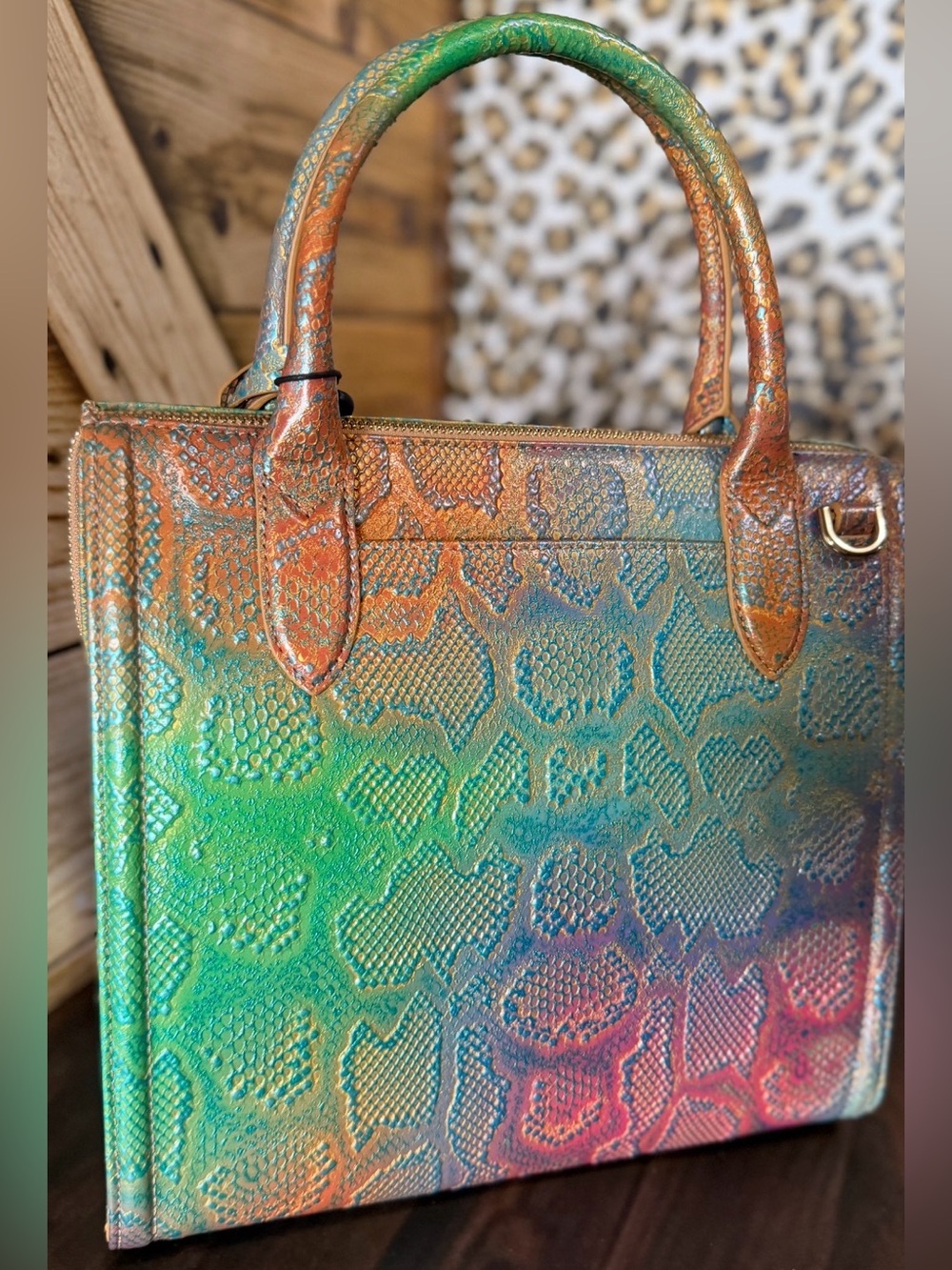 FIRM NWT BRAHMIN NEW WITH TAGS Small Caroline All Over Snake - Stunning! $355